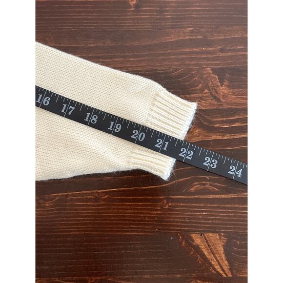 CHINAWEAR USA VTG Sweater M Cream Cottagecore Quite Luxury Embroidered Mock Neck - Picture 14 of 15